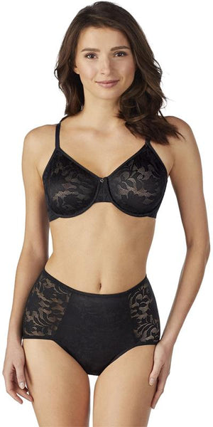 Lace Comfort Unlined Bra - Black