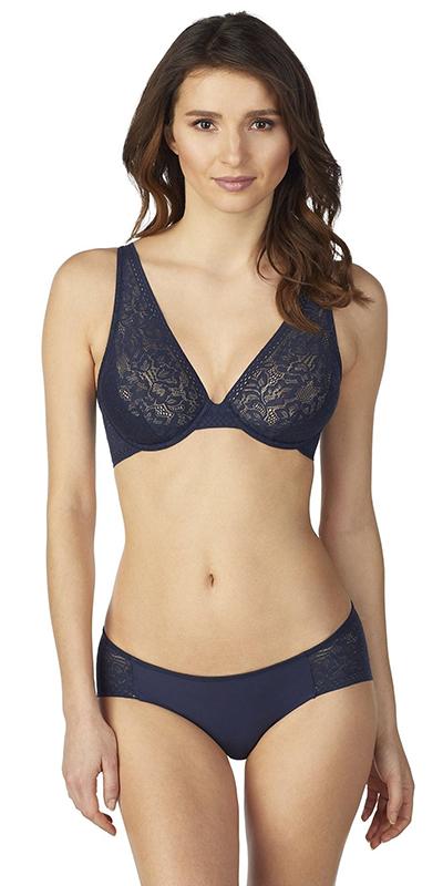 Natural Comfort Lace Underwire Bra - Night Sky