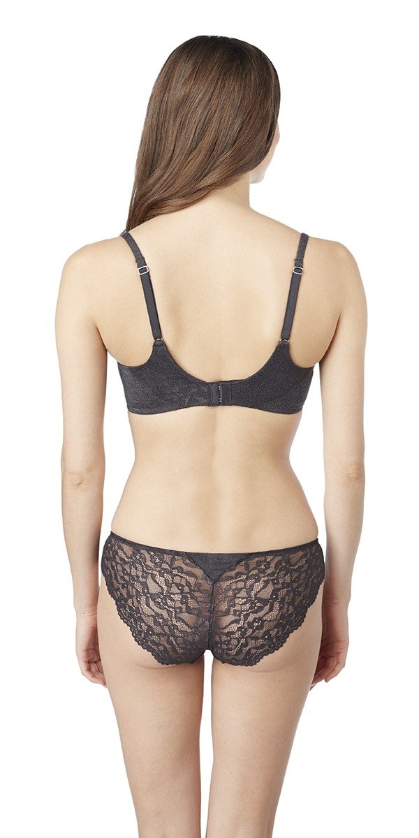 Comfort Chic Balconette Bra - BlackHeather